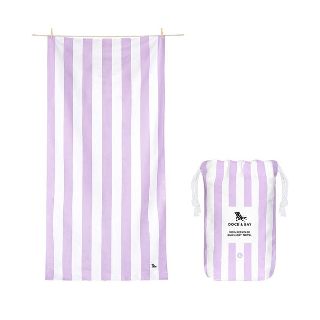 Quick Dry Towel - Lilac Stripe