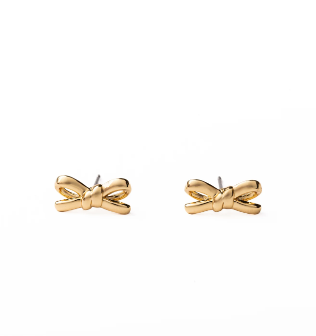 Luxe Bow Studs- Gold