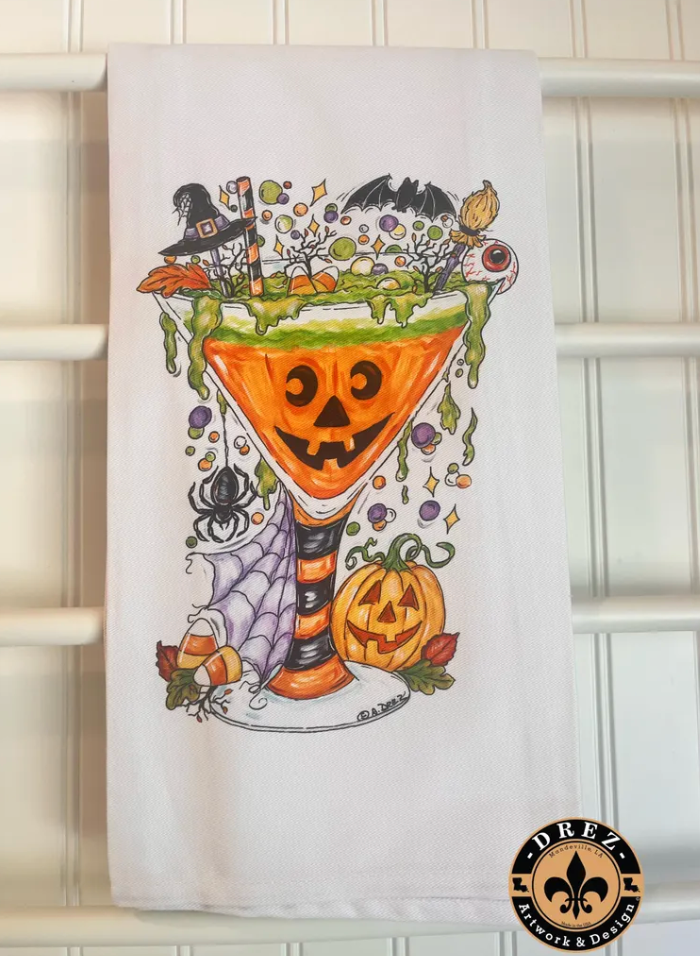 Halloween Spirits Tea Towel