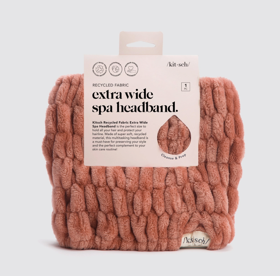 Extra Wide Spa Headband - Dusty Rose