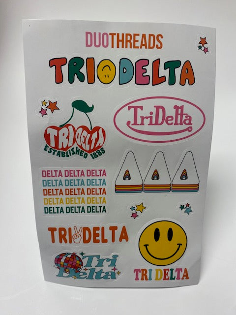 Tri Delta Sticker Sheet (FINAL SALE)