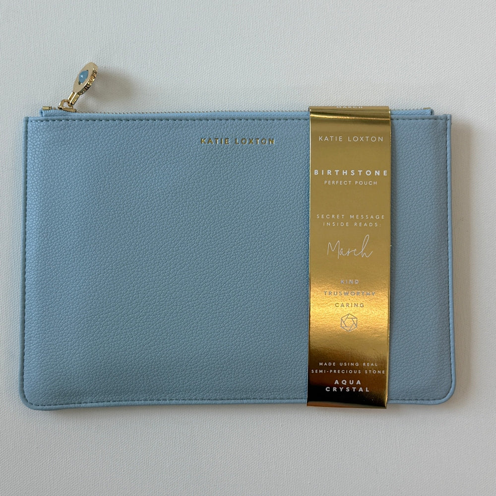 Birthstone Pouch - March - Blue