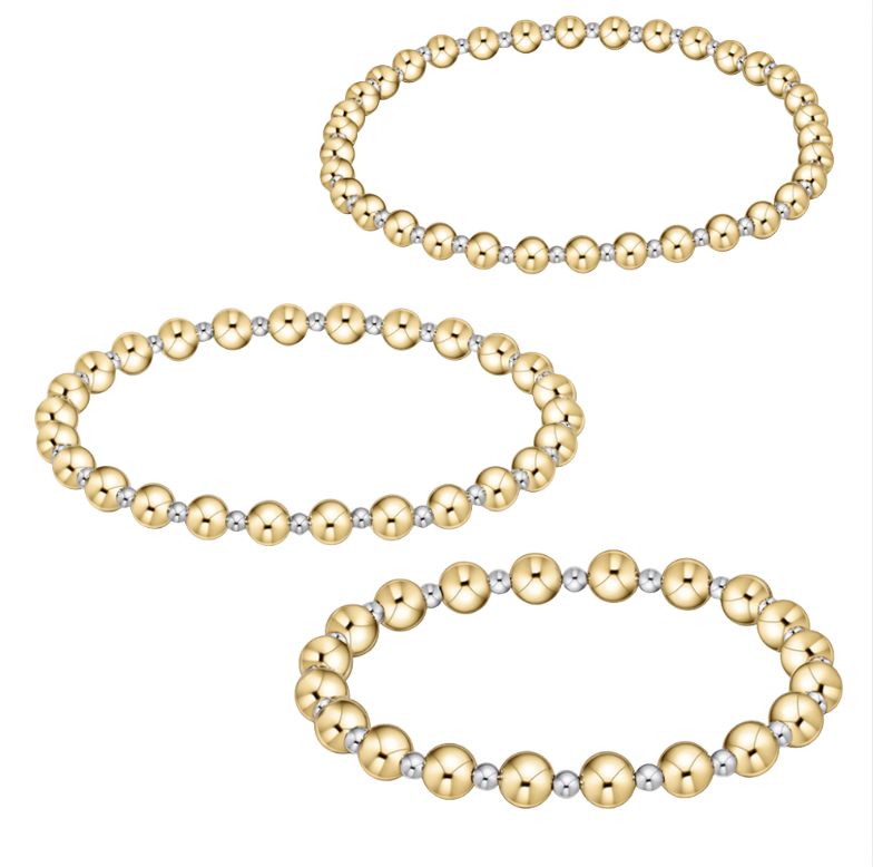 Classic Grateful Mixed Metal Bead Bracelet