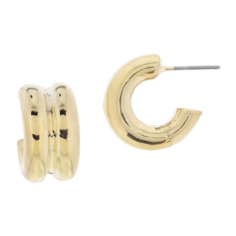 Small Double Tubular Hoop Earrings