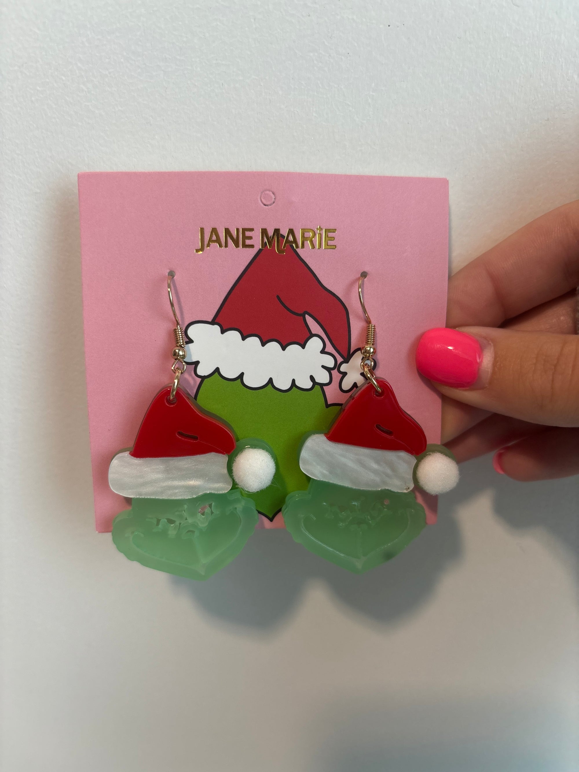 Acrylic Grinch Earrings