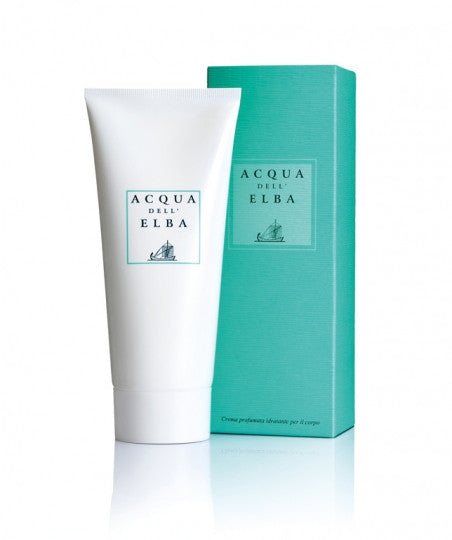 A tube of Classica cream lotion  by Acqua di Elba on a white background. 