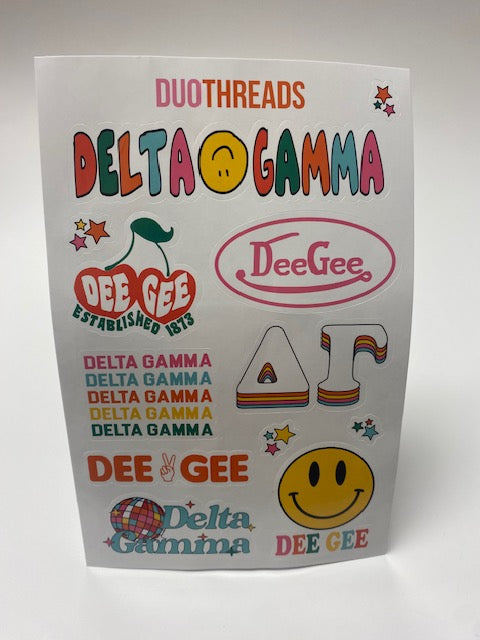 Delta Gamma Sticker Sheet (FINAL SALE)