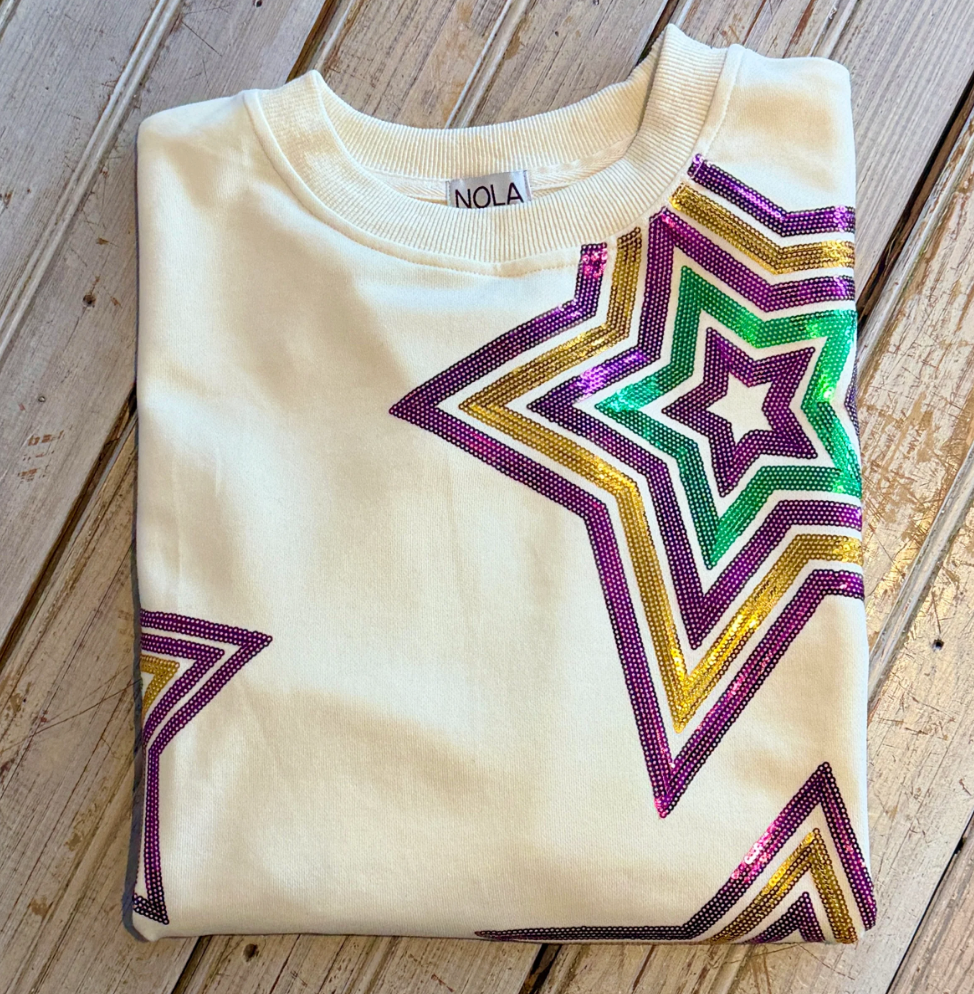 Mardi Star Adult Sweatshirt