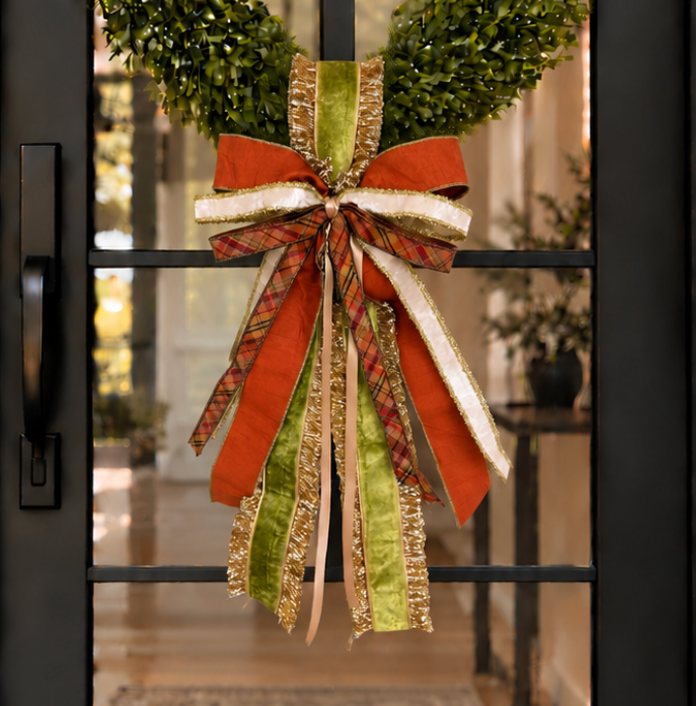 Green Pumpkin Sash & Bow