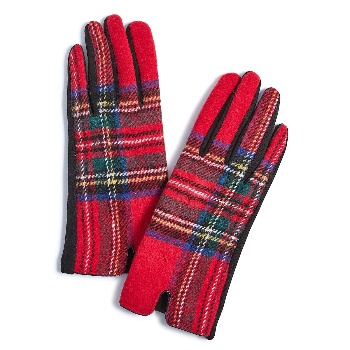 Tartan Gloves - Red