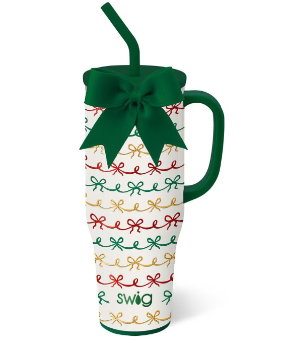 Christmas Bows Mega Mug 40oz