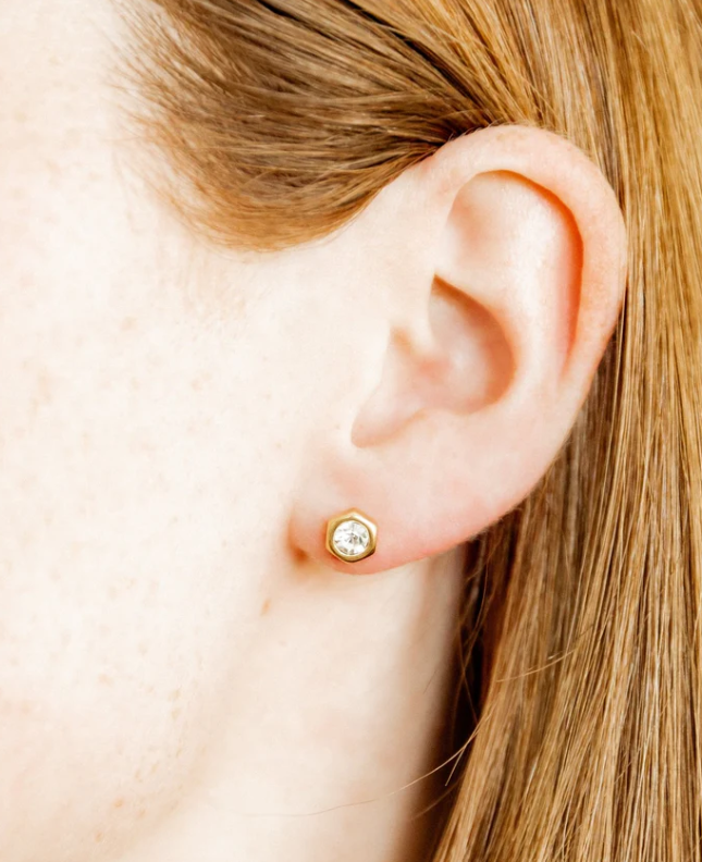 Screwback Stud - Addison- Clear