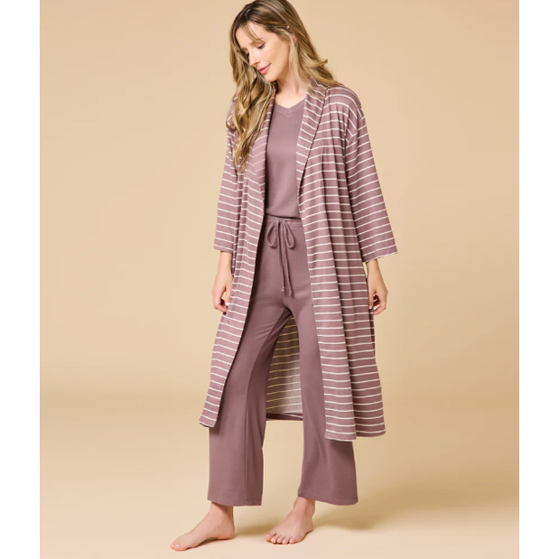 Stripe Dream Shawl Robe