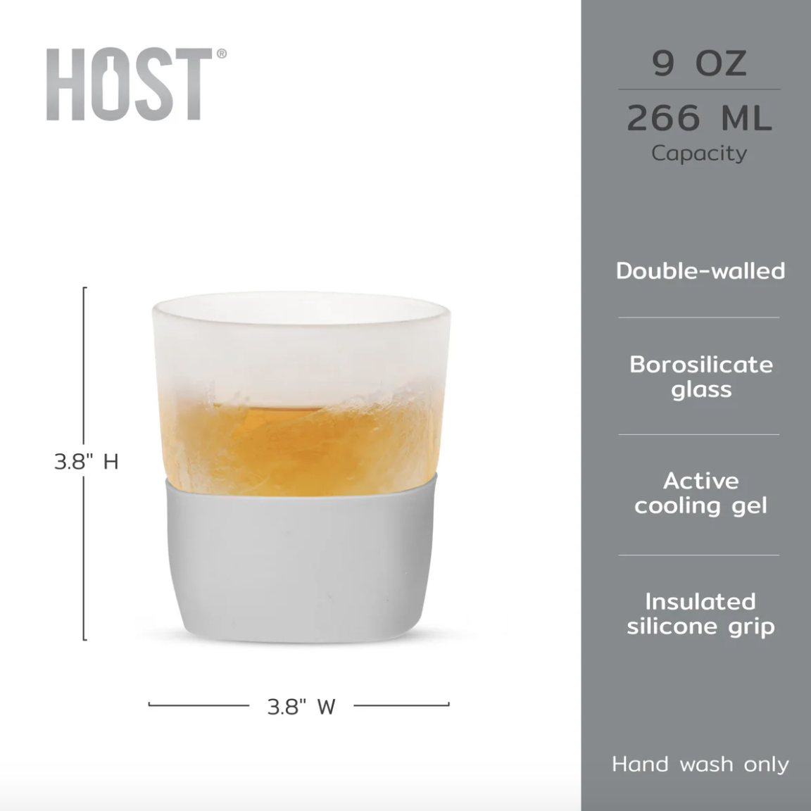 Glass Freeze Whiskey Glass Set - Gray