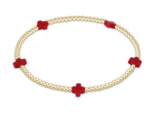 Signature Cross Small Gold Pattern 2mm