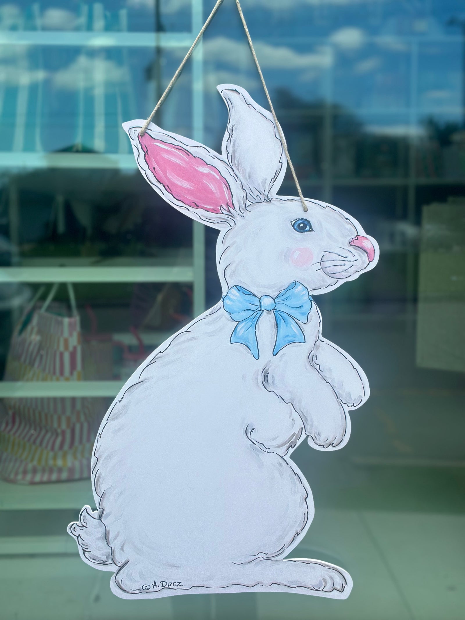 Classic Bunny Door Hanger- Right Facing