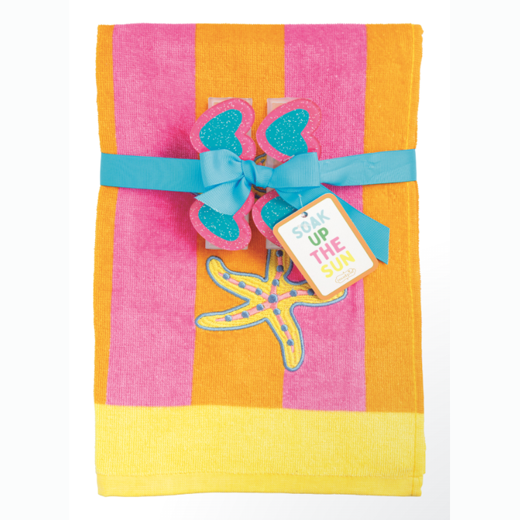 Orange Terry Cloth Towel Set