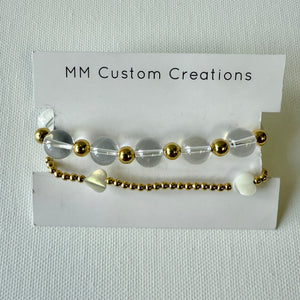 Gold and Clear Set of 2 Bracelets (FINAL SALE)