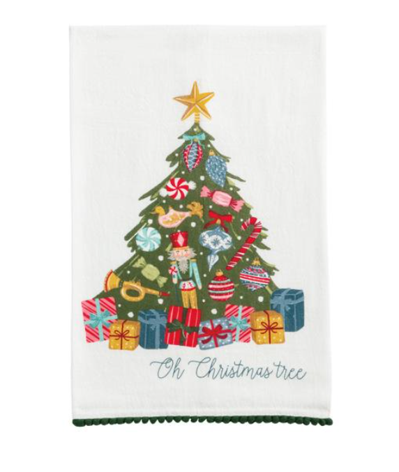 Christmas Tree Pom Towel