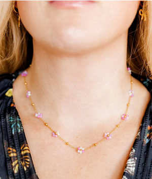 Necklace- Gracie Pink