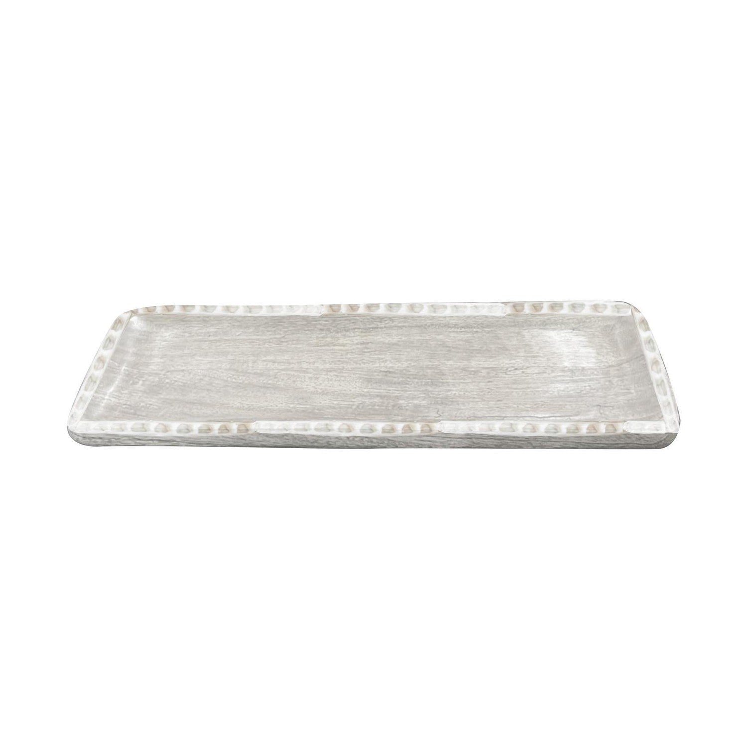 Beaded Edge Tray Natural