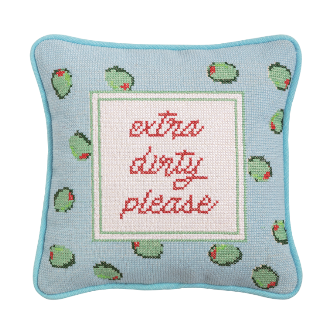 Olives Mini Needlepoint Pillows