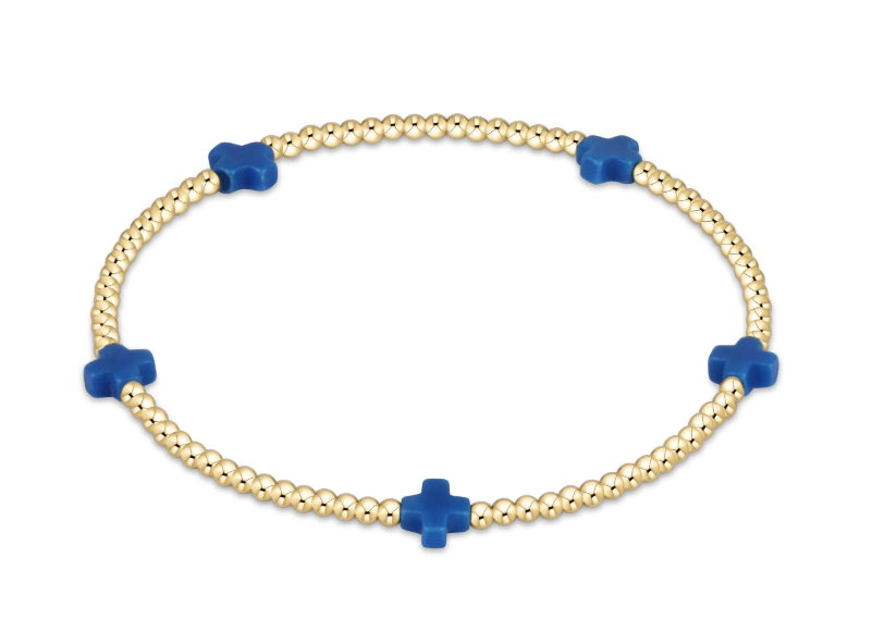 Signature Cross Small Gold Pattern 2mm