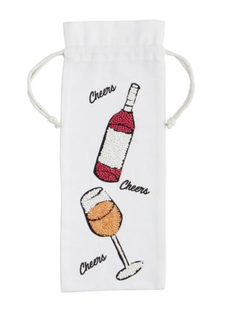 Wine Bottle Beaded Wine Bag