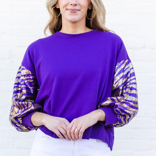 Purple & Gold Millie Sweatshirt (FINAL SALE)