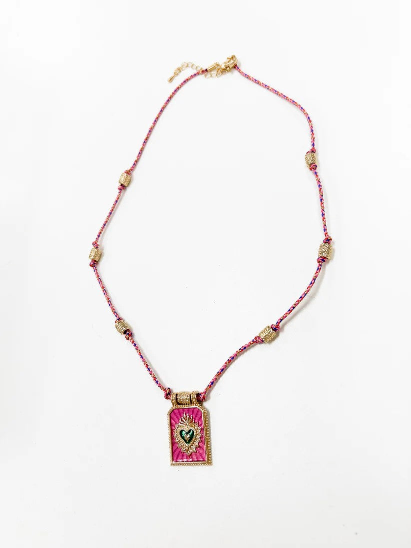 BOHO Amor Necklace - Pink