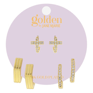 Golden Earrings Set