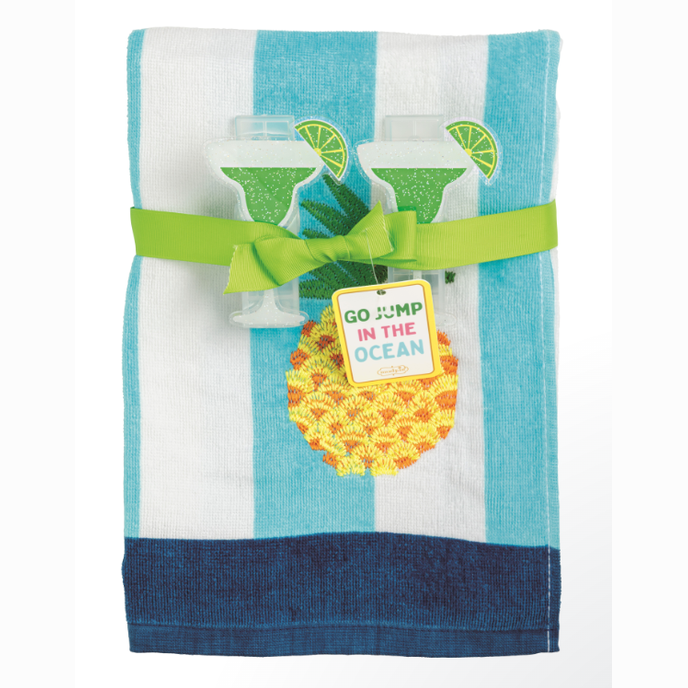 Blue Terry Cloth Towel Set