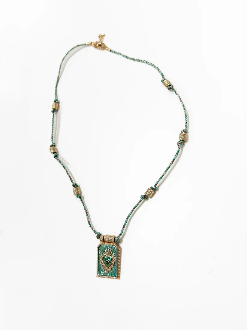 BOHO Amor Necklace - Aqua