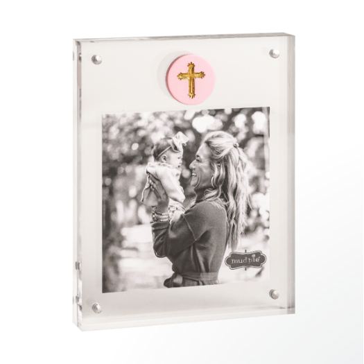 Pink Cross Medallion Acrylic Frame