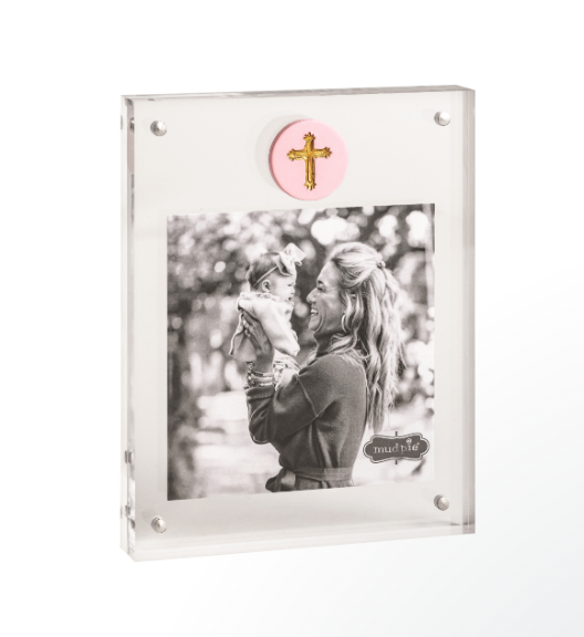 Pink Cross Medallion Acrylic Frame