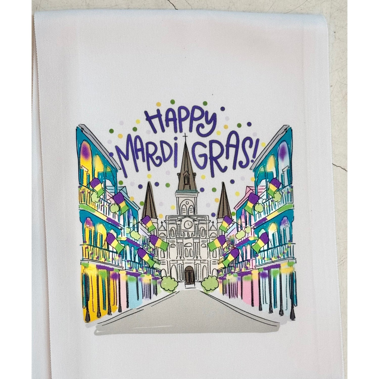 NOLA Mardi Gras Tea Towel