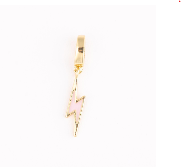 Pink Bolt Charm