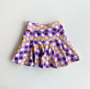 K- Prpl/Gld Heart Skort