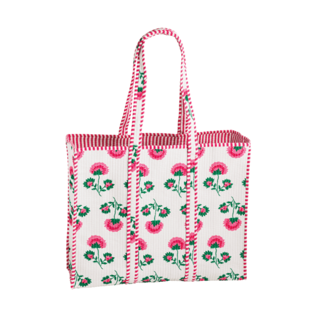 Peony Block Print Tote