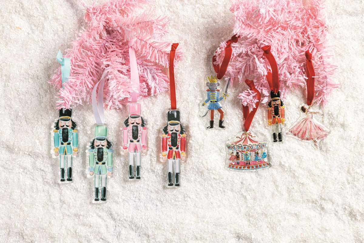 Pink Acrylic Nutcracker Ornament