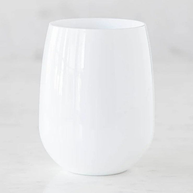 Acrylic Stemless Wine - White