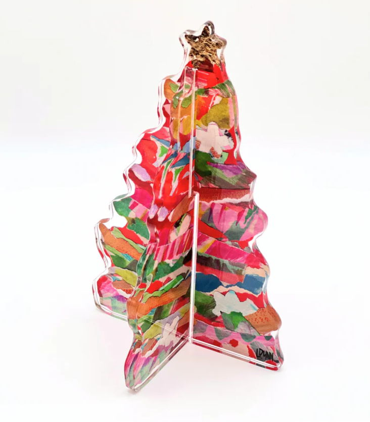 Acrylic Adorned Tree- Red