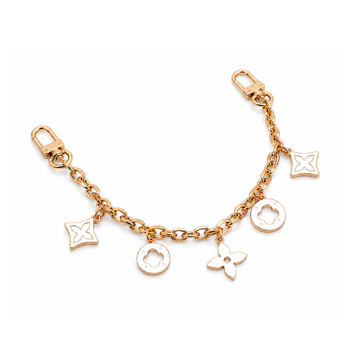 LV Rope Bag Charm White