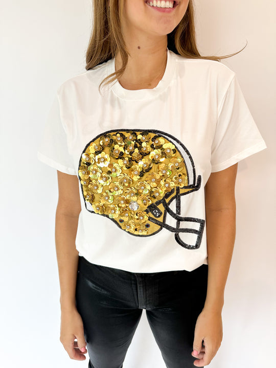 Queen of Sparkles Flower Helmet Tee (FINAL SALE)