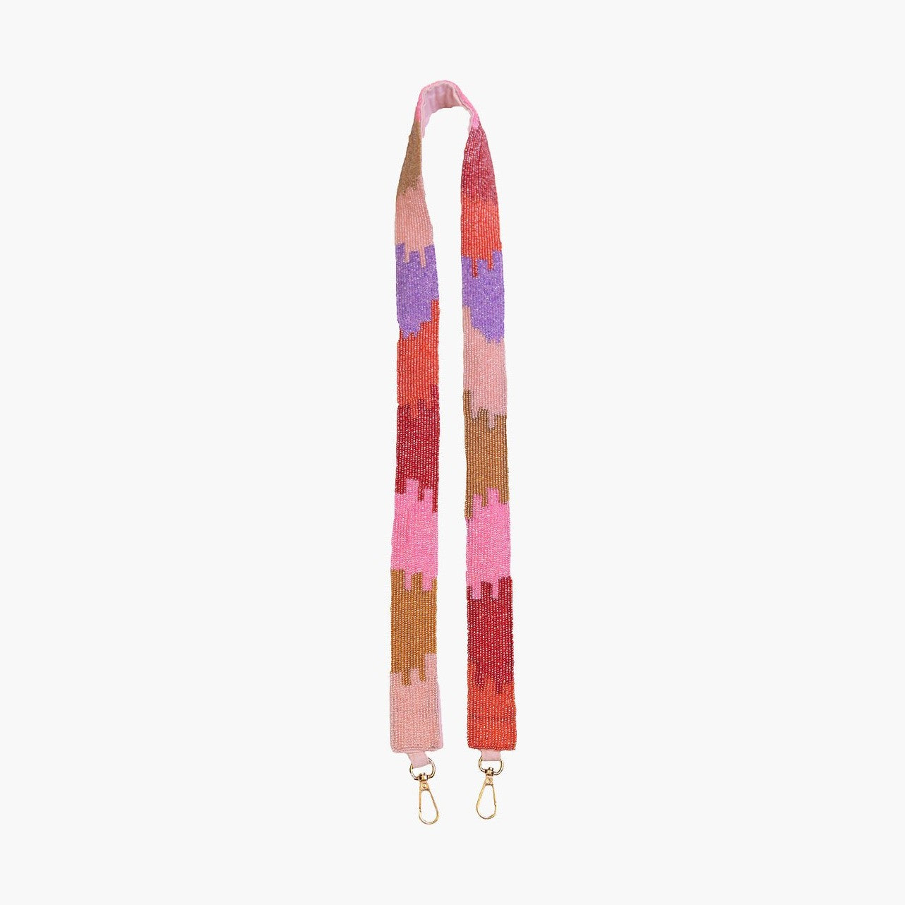 Mutli/Pink Beaded Guitar Strap