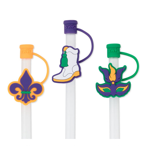 Mardi Gras Straw Topper