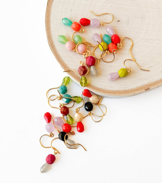 Tiny Color Drop Earrings