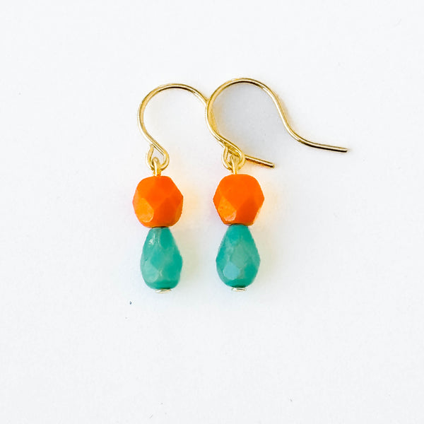 Tiny Color Drop Earrings