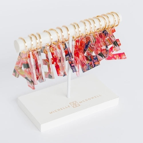 Bold Pattern Initial Keychain (FINAL SALE)