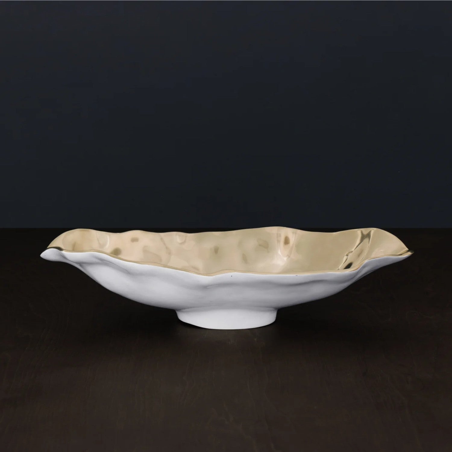 Thanni Maia Med Long Oval Bowl White